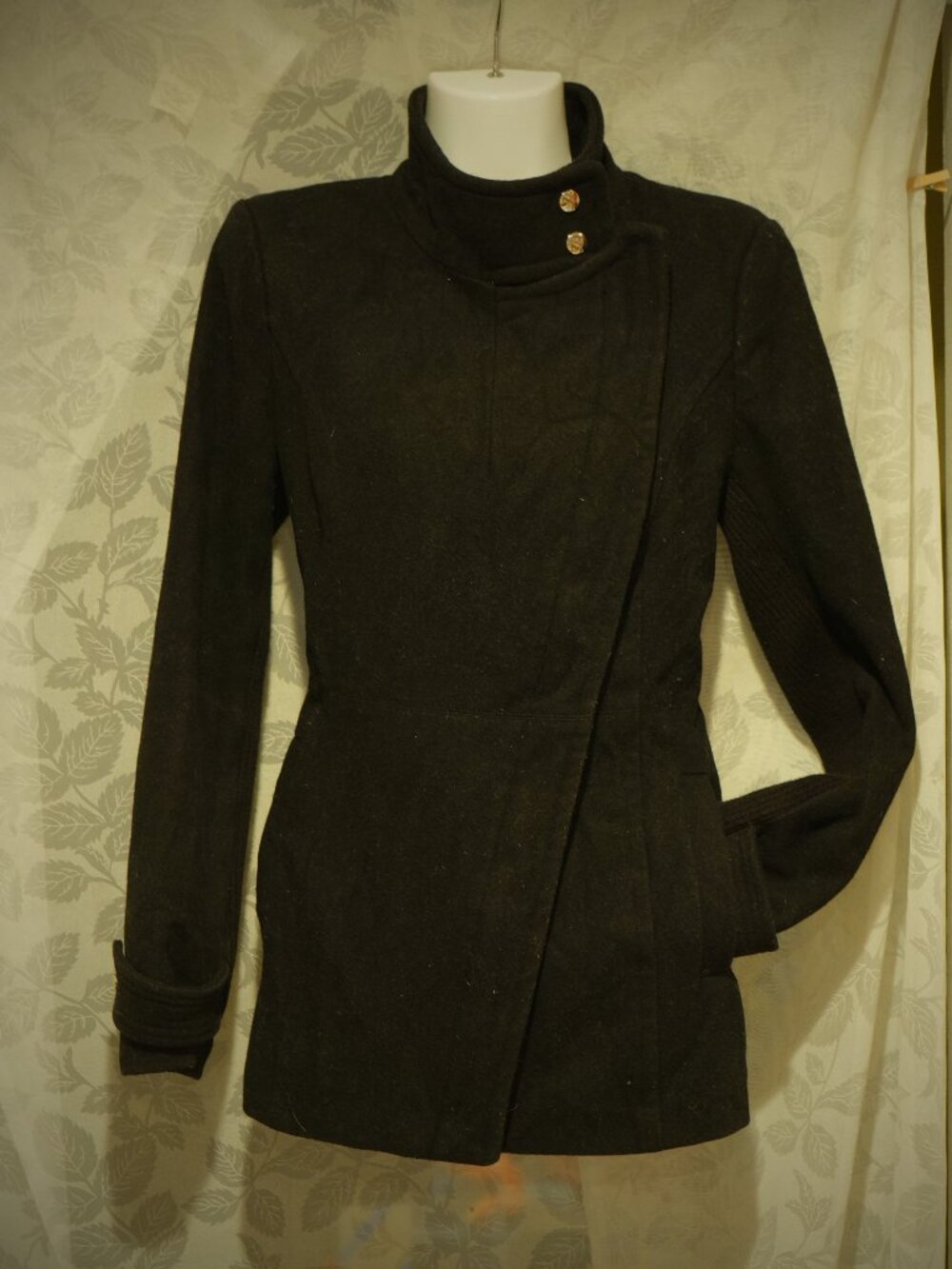 Y2K Express Wool Peacoat | Classic Double Breasted Coat | Size Small